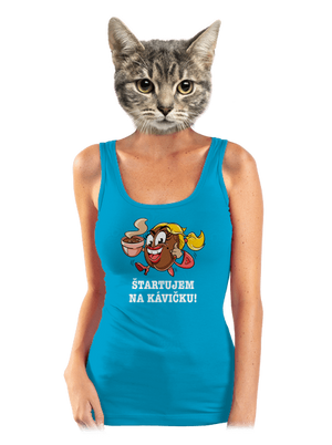 Štartujem na kávičke dámske tielko klasické Blue Atol