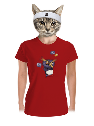 Tučniak nelieta dámske športové tričko Red Mal