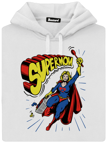 Supermom dámska mikina klokanka White