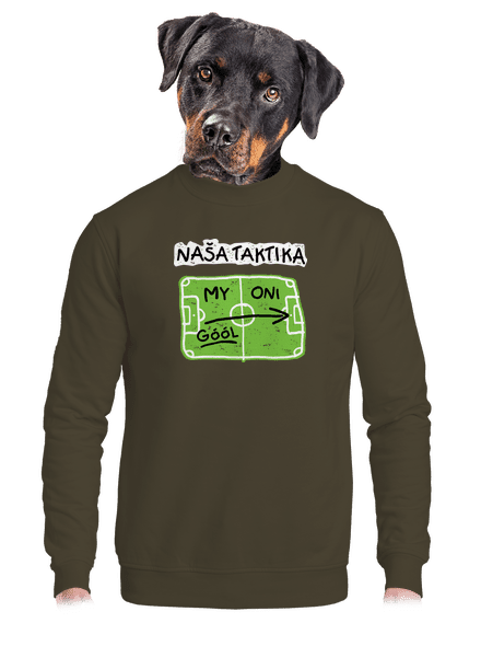 Naša futbalová taktika unisex mikina bez kapucne Urban Khaki