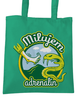 Milujem adrenalín taška Mint