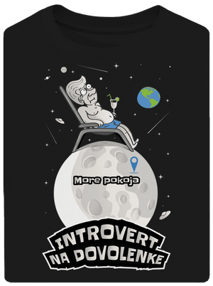 Introvert na dovolenke unisex tričko oversized Black