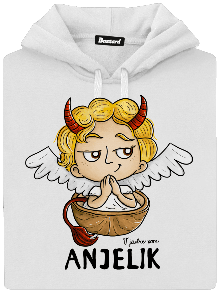Anjelik dámska mikina klokanka White