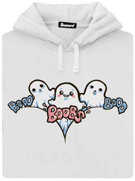 Boobs dámska mikina klokanka White