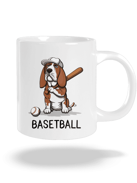 Basetball veľký hrnček White