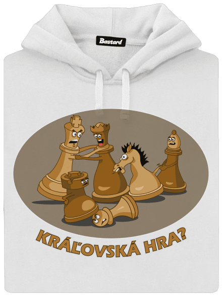 Kráľovská hra dámska mikina klokanka White