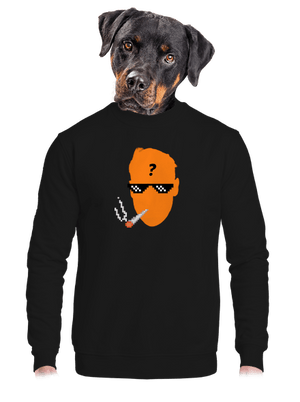 Thug life unisex mikina bez kapucne Black