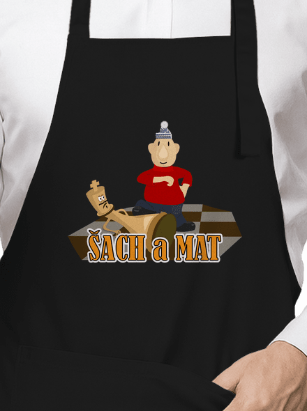 Šach a Mat zástera Black