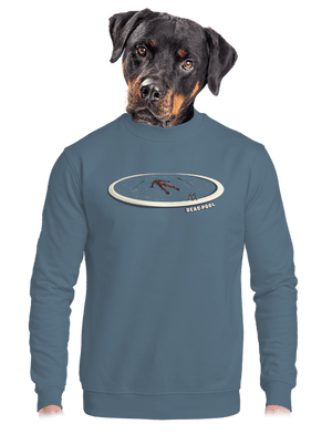 Dead in pool unisex mikina bez kapucne Nordic Blue