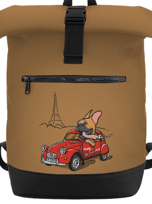 Francúzsky buldoček batoh Caramel
