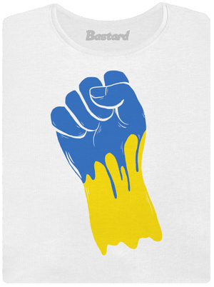 Ukrajina - Ruka dámske tričko s lemom White