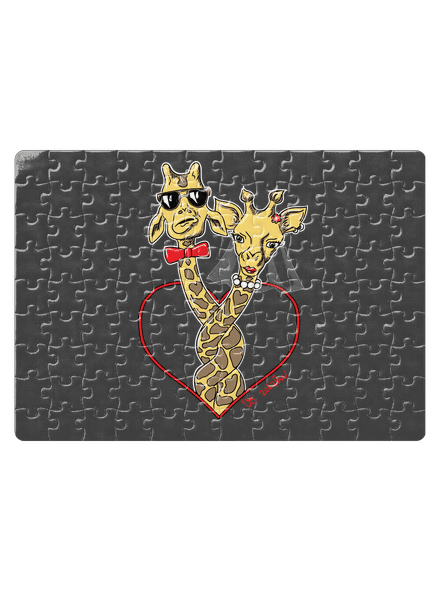 Žirafy vo zväzku puzzle White