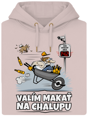 Valím na chalupu unisex mikina premium Rose Chalk