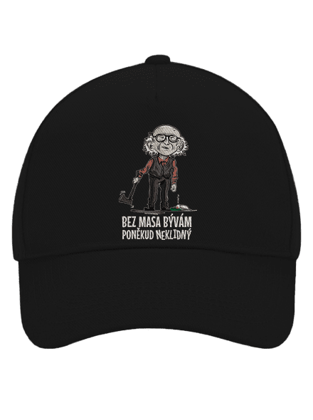 Neklidný bez masa šiltovka baseballka Black