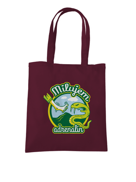Milujem adrenalín taška Burgundy