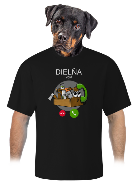 Dielňa volá unisex tričko oversized Black