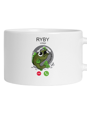 Ryby volají hrnček makronka White