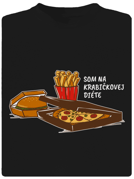 Krabičková diéta detské športové tričko Black