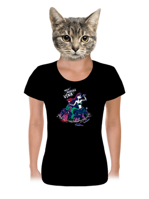 Malá mořská vína dámske tričko Black