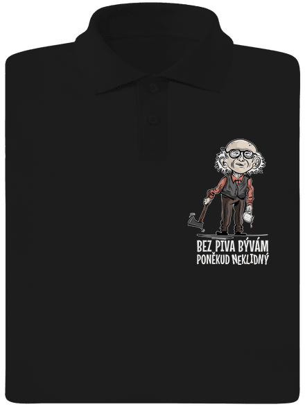 Neklidný bez piva pánska polokošeľa Black