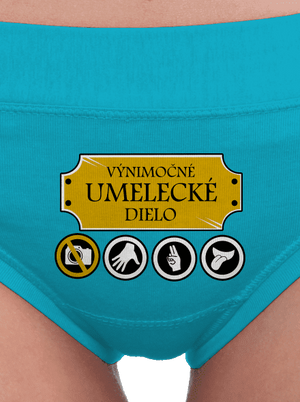 Umelecké dielo dámske nohavičky Turquoise