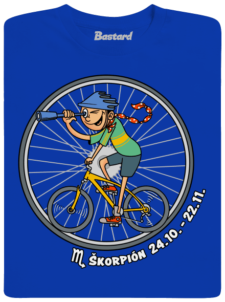 Cyklistický horoskop: Škorpión pánske dlhý rukáv Royal Blue