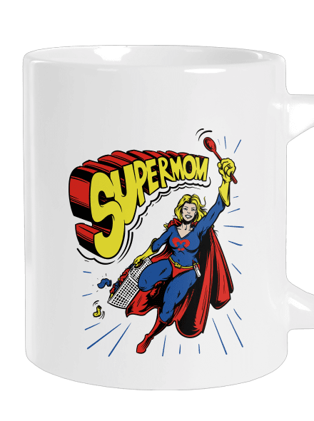 Supermom veľký hrnček White