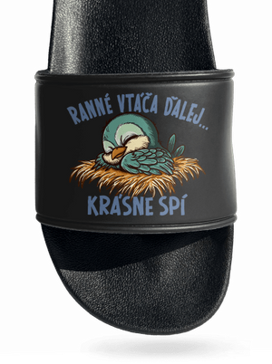 Ranné vtáča spí šľapky Black