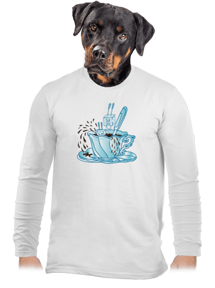 Cukroholik pánske dlhý rukáv White