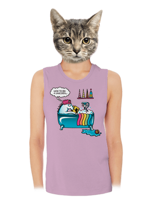 Ako sa stať jednorožcom dámske tielko voľné Lilac