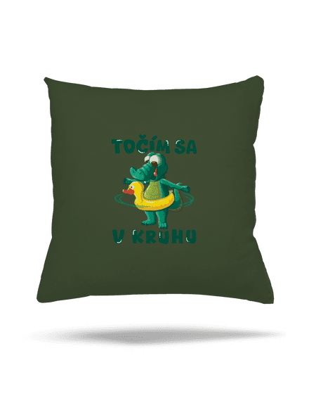 Točím sa v kruhu vankúš Olive Green