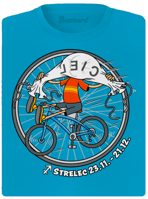 Cyklistický horoskop: Strelec dámske športové tričko Blue Atol