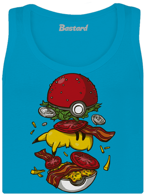 Pokémon burger dámske tielko klasické Blue Atol