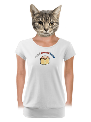 Poctivá buchta a klobása dámske tričko s lemom White