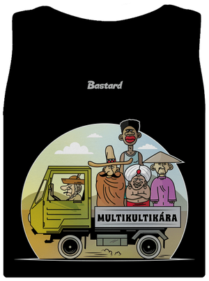 Multikultikára dámske tielko klasické Black