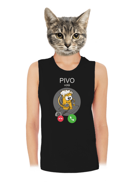 Pívo volá dámske tielko voľné Black