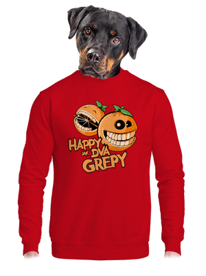 Happy grepy unisex mikina bez kapucne Red