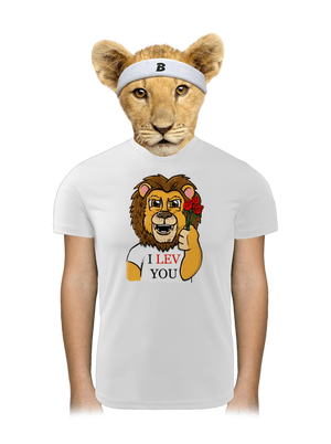 I lev you detské športové tričko White