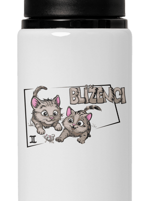 Mačací horoskop: Blíženci flaša na vodu White