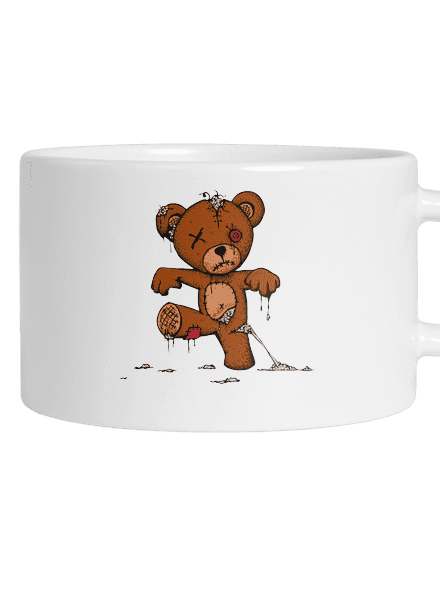 Zombie teddy hrnček makronka White