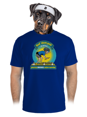 Závislosť na bicykli pánske športové tričko Royal Blue Mal