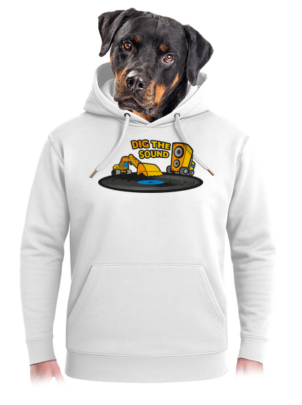 Dig the sound unisex mikina premium Snowwhite
