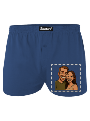 Karikatúra z vlastnej fotky pánske trenky Blue