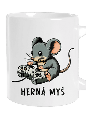 Herná myš veľký hrnček White