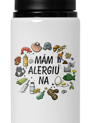 Mám alergiu na... + fix flaša na vodu White