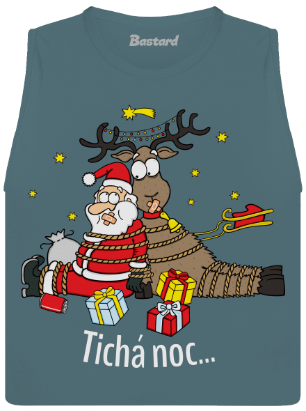 Tichá noc dámske tielko voľné Heather Deep Teal