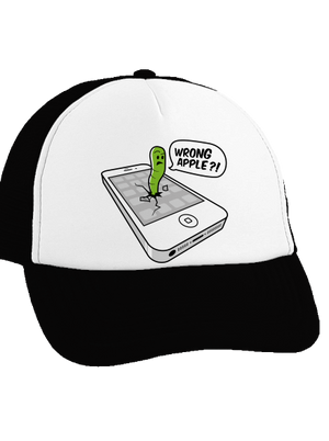 Wrong Apple šiltovka truckerka Black cap