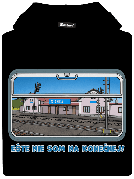 Nie som na konečnej detská mikina klokanka Black