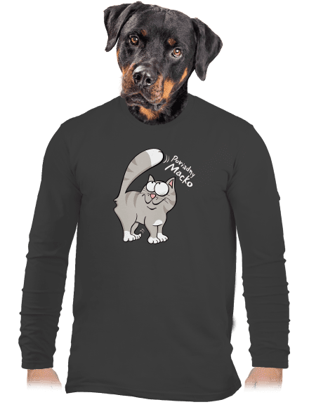 Macko a Micka pánske dlhý rukáv Dark Grey