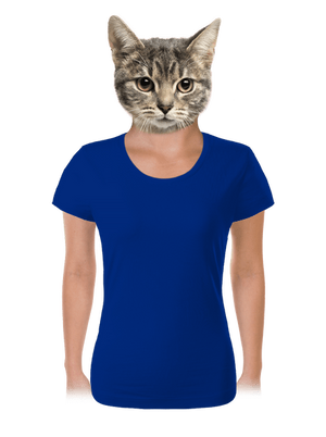 Bez potlače dámske tričko Royal Blue Mal